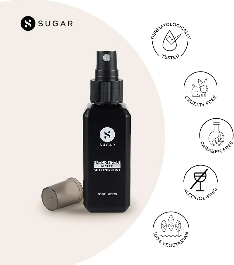 شوجر كوزماتيكس SUGAR Cosmetics Grand Finale Matte Setting Mist - Moisturizing Face Mist for Matte Finish